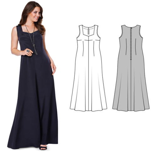 Locker sitzendes Sommerkleid zum Selbermachen. Muster, Foto