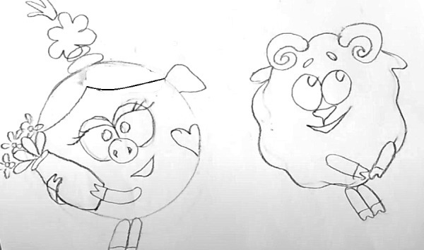 Wie man mit Kindern mit eigenen Händen Smeshariki aus Plastilin formt