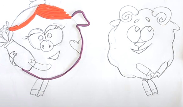 Wie man mit Kindern mit eigenen Händen Smeshariki aus Plastilin formt