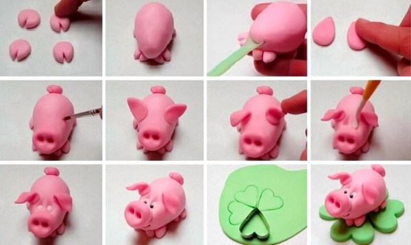 So basteln Sie mit Ihren eigenen Händen ein Plastilinschwein für Kinder. Foto