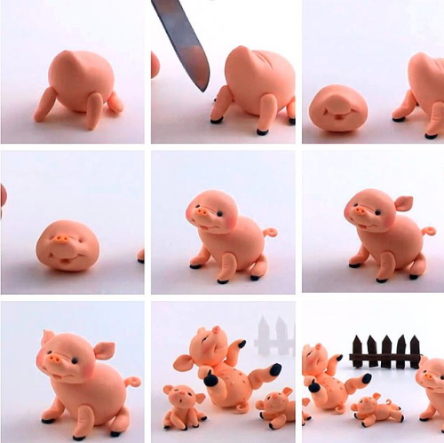 So basteln Sie mit Ihren eigenen Händen ein Plastilinschwein für Kinder. Foto