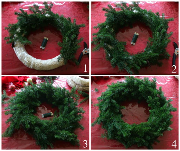 Wie man mit eigenen Händen einen Kranz aus Zweigen webt, einen Herbst-, Neujahrs- und Weihnachtskranz macht