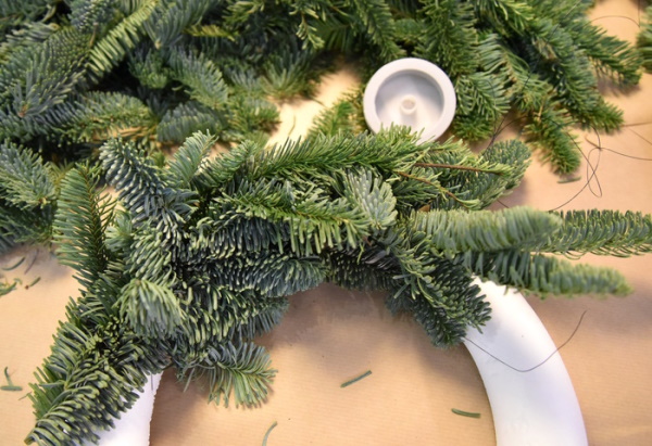 Wie man mit eigenen Händen einen Kranz aus Zweigen webt, einen Herbst-, Neujahrs- und Weihnachtskranz macht