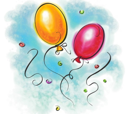 Ballonzeichnung für Kinder mit Bleistift, Gouache