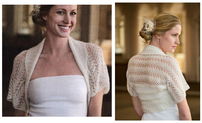 Durchbrochener Pullover, mit Nadeln gestrickt. Muster und Beschreibungen sind einfach und schön aus dünnem Garn, Mohair, Acryl