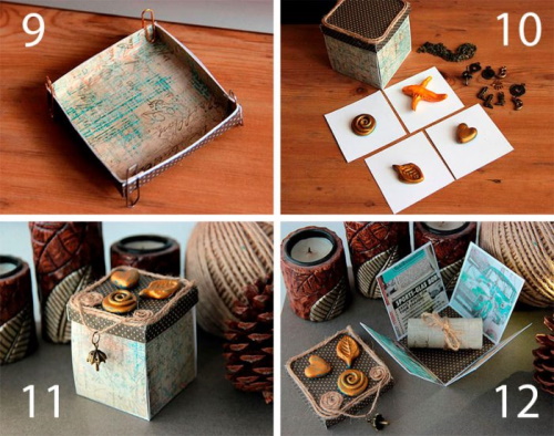DIY-Überraschungsbox mit Fotos. Schemata, Fotos