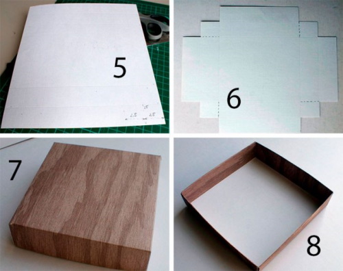 DIY-Überraschungsbox mit Fotos. Schemata, Fotos