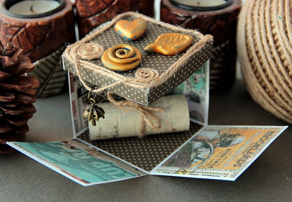 DIY-Überraschungsbox mit Fotos. Schemata, Fotos