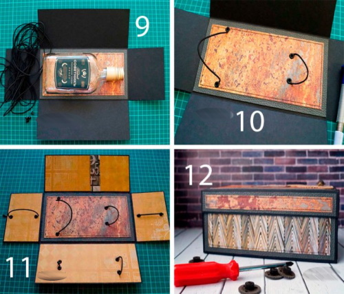 DIY-Überraschungsbox mit Fotos. Schemata, Fotos
