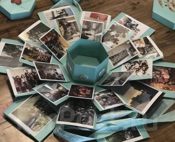 DIY-Überraschungsbox mit Fotos. Schemata, Fotos