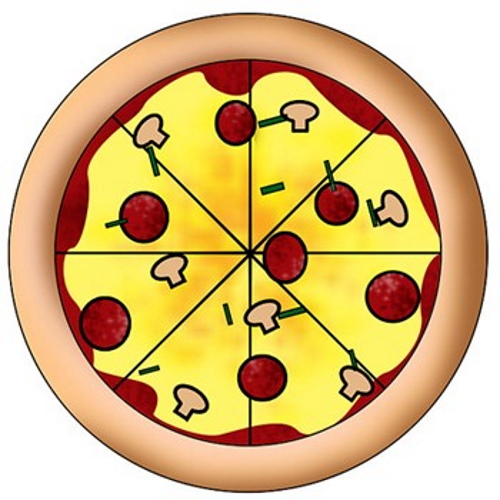Pizzazeichnung für Kinder mit Bleistift zum Abschreiben