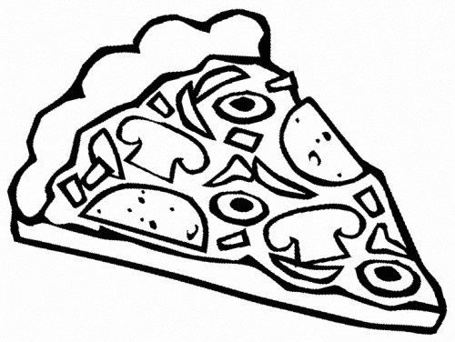 Pizzazeichnung für Kinder mit Bleistift zum Abschreiben