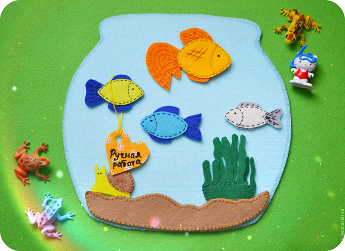Anwendung von Fischen in einem Aquarium Vorbereitungs-, Junior-, Senior-Gruppe