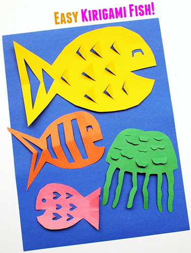 Anwendung von Fischen in einem Aquarium Vorbereitungs-, Junior-, Senior-Gruppe