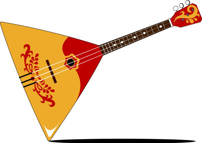 Balalaika-Zeichnung für Kinder in Bleistift schwarz und weiß, Farbe Schritt für Schritt
