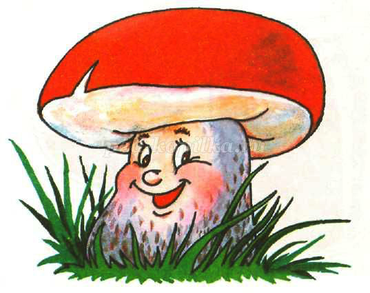 Weißer Pilz Zeichnung für Kinder in Bleistift