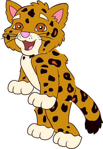 Leopardenzeichnung für Kinder mit Bleistift Schritt für Schritt