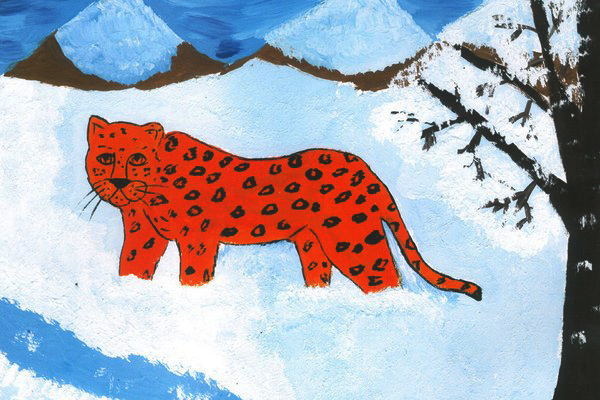 Leopardenzeichnung für Kinder mit Bleistift Schritt für Schritt