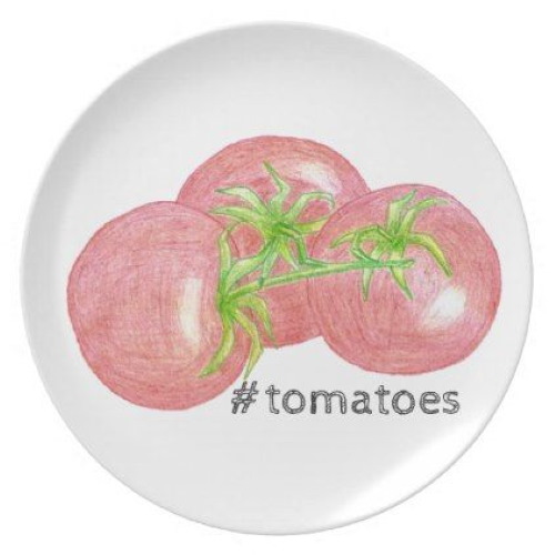 Tomatenzeichnung für Kinder mit Bleistift, Farben