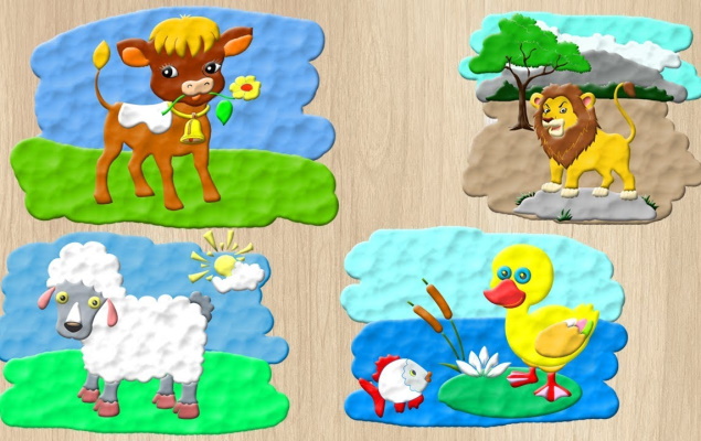 Zeichnen mit Plastilin auf Karton für Kinder
