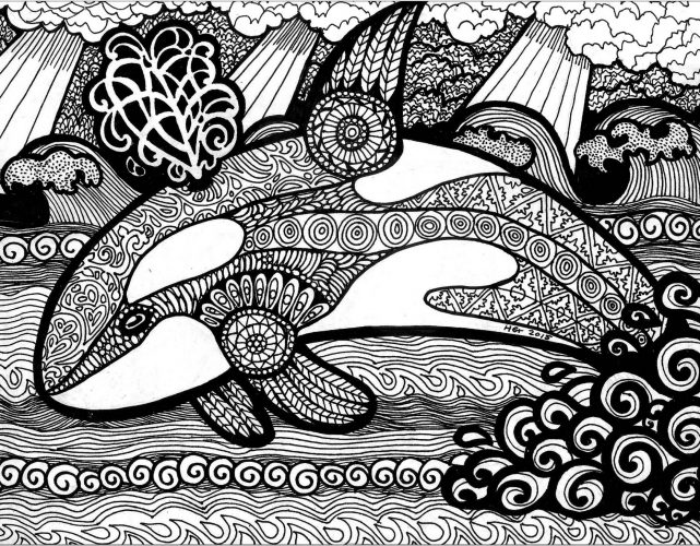 Zeichnungen im Kritzeleien- und Zentangle-Stil. Einfach für Anfänger