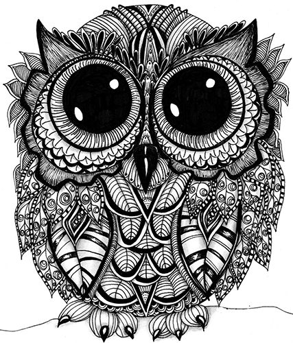 Zeichnungen im Kritzeleien- und Zentangle-Stil. Einfach für Anfänger