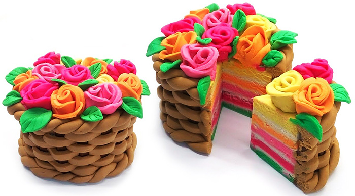 Plastilinkuchen für Kinder von 3-4-5-6 Jahren Schritt für Schritt