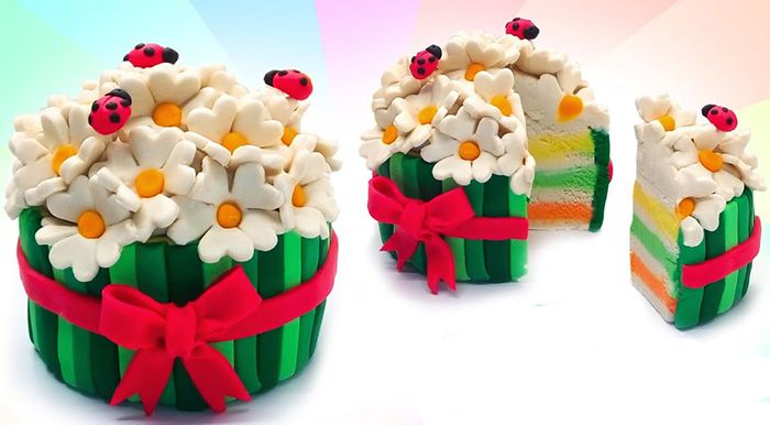 Plastilinkuchen für Kinder von 3-4-5-6 Jahren Schritt für Schritt