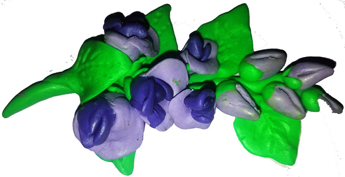 Blumen aus Plastilin für Kinder von 3-7 Jahren, volumetrisch, auf Karton