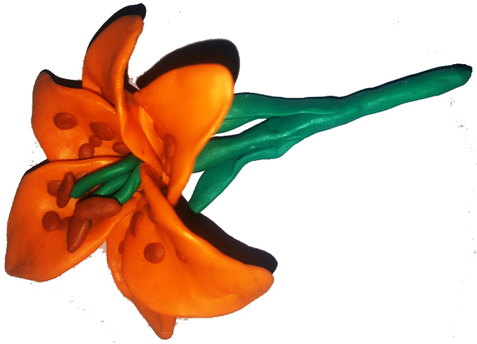 Blumen aus Plastilin für Kinder von 3-7 Jahren, volumetrisch, auf Karton