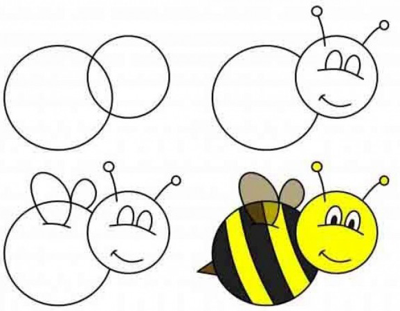 Zeichenunterricht für Kinder von 3-4 Jahren Schritt für Schritt mit Farben, Bleistift
