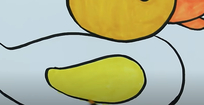 Entenzeichnung für Kinder Schritt für Schritt mit einem Bleistift
