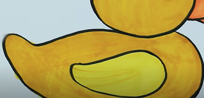 Entenzeichnung für Kinder Schritt für Schritt mit einem Bleistift