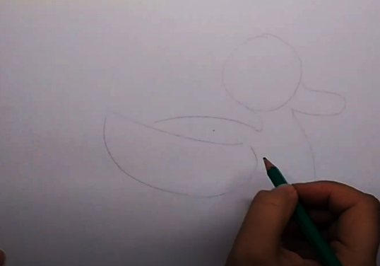 Entenzeichnung für Kinder Schritt für Schritt mit einem Bleistift