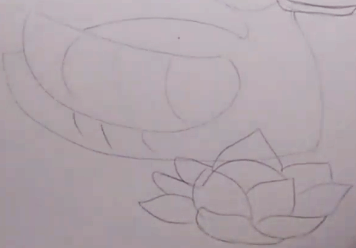 Entenzeichnung für Kinder Schritt für Schritt mit einem Bleistift
