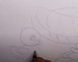 Entenzeichnung für Kinder Schritt für Schritt mit einem Bleistift