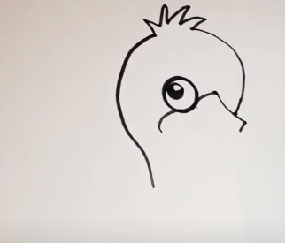 Entenzeichnung für Kinder Schritt für Schritt mit einem Bleistift