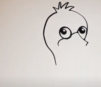 Entenzeichnung für Kinder Schritt für Schritt mit einem Bleistift
