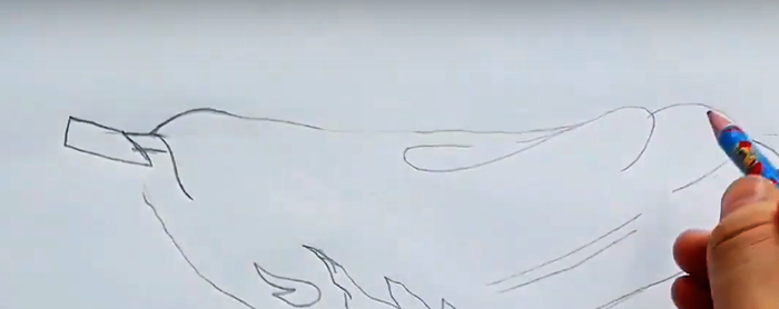 ציור עיפרון של להבה נצחית לילדים שלב אחר שלב