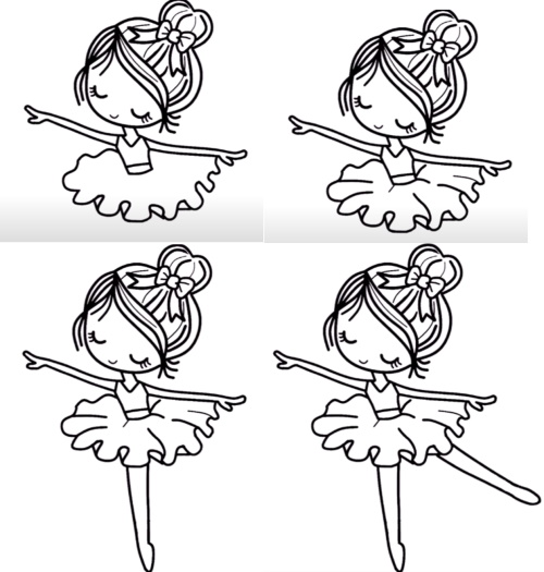 Disegno di ballerina per bambini con matita passo dopo passo