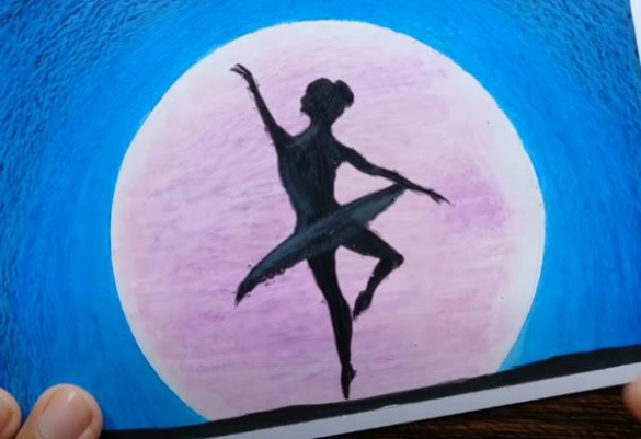 Disegno di ballerina per bambini con matita passo dopo passo