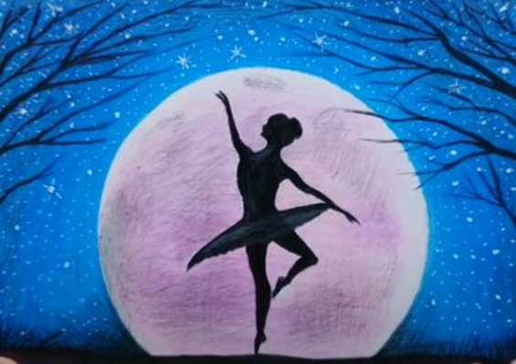Disegno di ballerina per bambini con matita passo dopo passo
