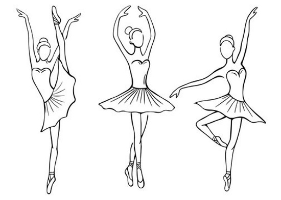 Disegno di ballerina per bambini con matita passo dopo passo