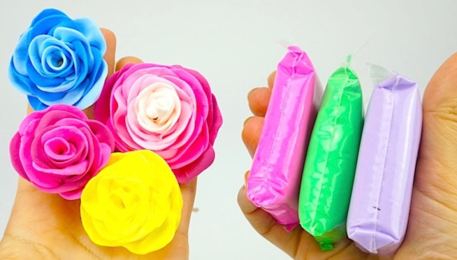 Blumen aus Luftplastilin Schritt für Schritt mit Ihren eigenen Händen