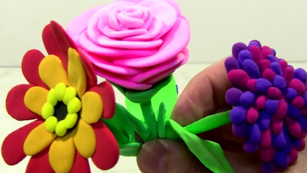 Blumen aus Luftplastilin Schritt für Schritt mit Ihren eigenen Händen