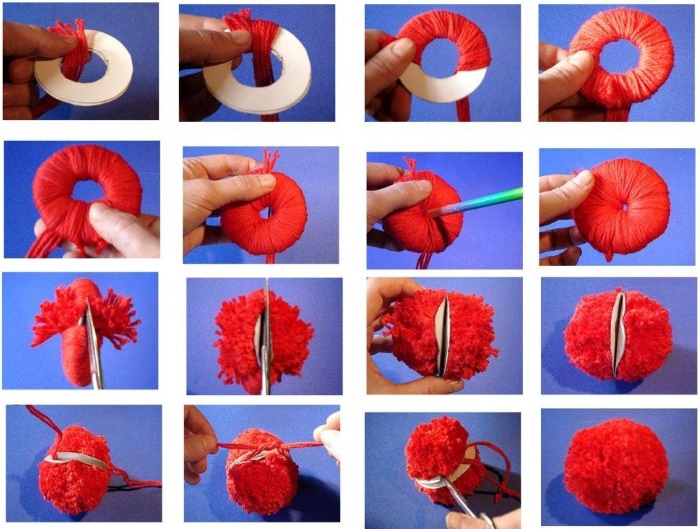 DIY Pom Pom Teppich Schritt für Schritt mit Fotos