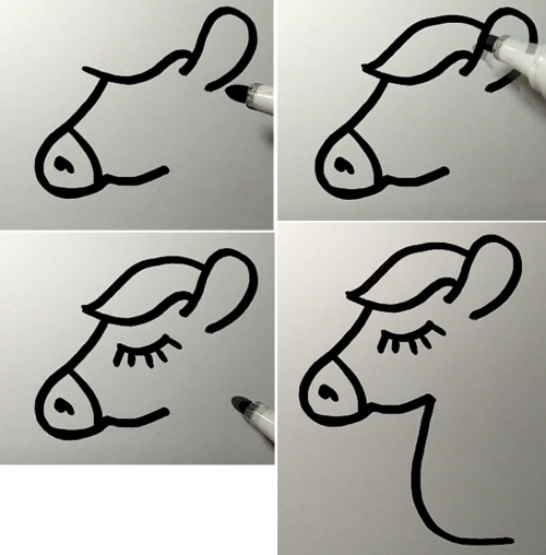Disegni kawaii carini per schizzi a matita facili