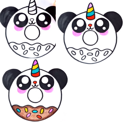 Disegni kawaii carini per schizzi a matita facili