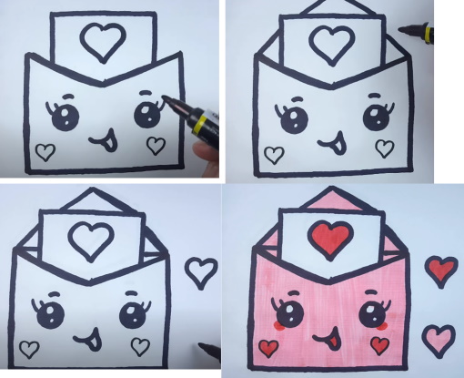 Disegni kawaii carini per schizzi a matita facili