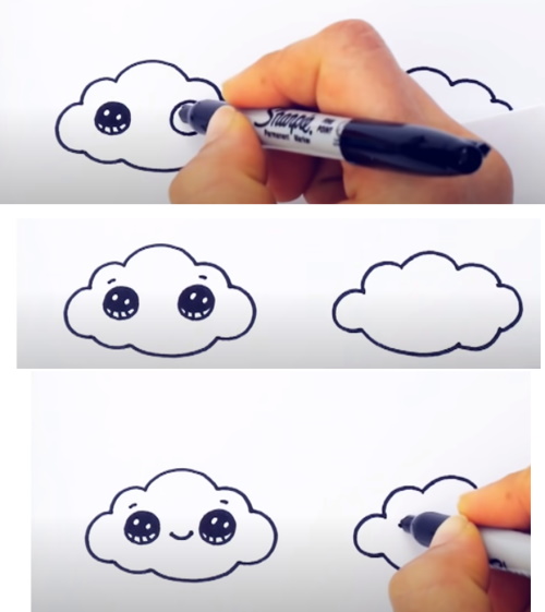 Disegni kawaii carini per schizzi a matita facili